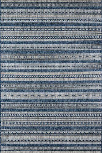 Novogratz by Momeni Villa Collection Tuscany Indoor/Outdoor Area Rug, 7'10" x 10'10", Blue (VILLAVI-04BLU7AAA)